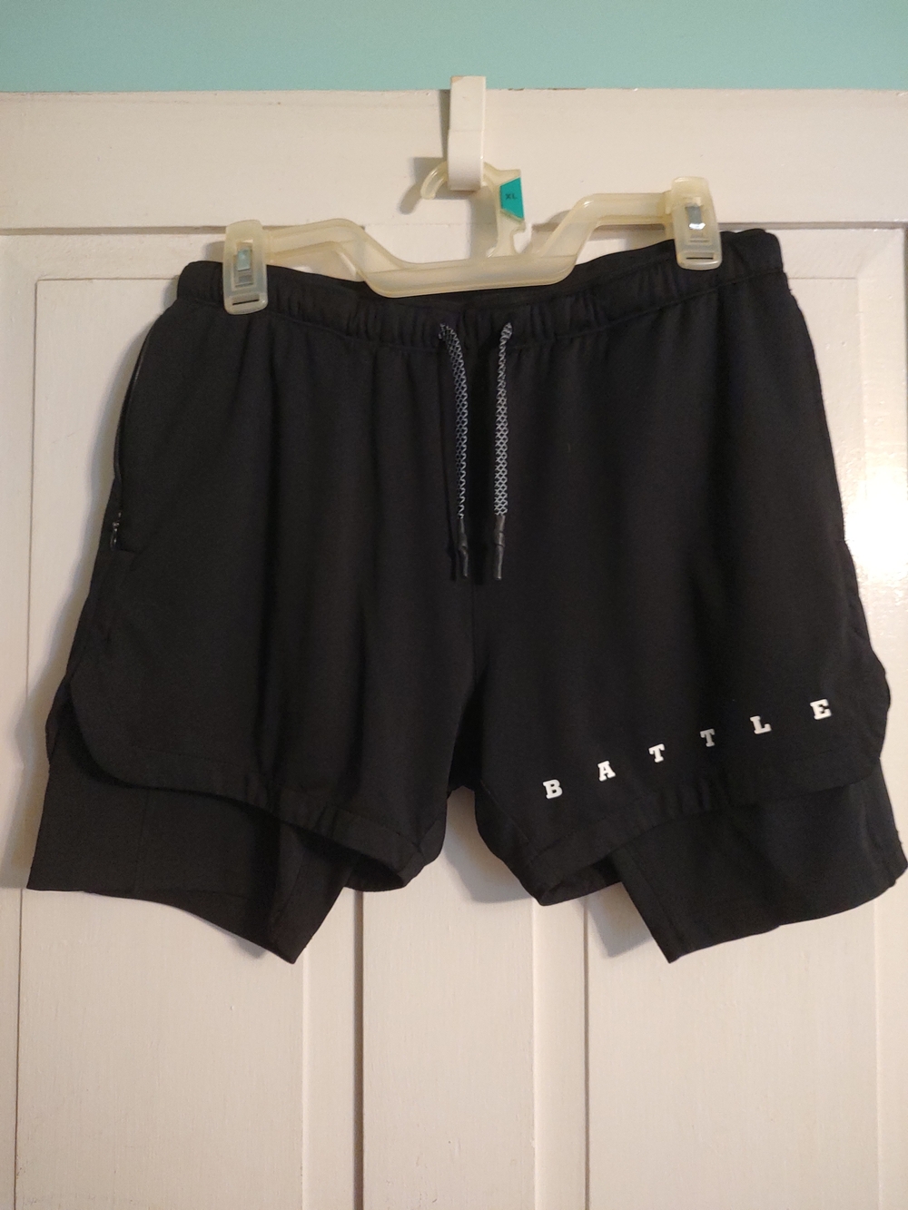 Battle Sports Fly Shorts 2.0 Mens M Black 2 in 1 Compression Liner Football Gym